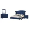 CoasterEveryday 223371KE-S4 Melody - 4 Piece Eastern King Bedroom Set - Pacific Blue