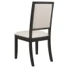 CoasterEveryday 101562 Louise - Upholstered Wood Dining Side Chairs (Set of 2) - Black