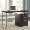 CoasterEveryday 800519 Brennan - 3-Drawer Office Computer Desk - Cappuccino