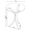 CoasterEveryday 900490 Laning - Round Glass Top Acrylic Side Table - Clear