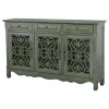 CoasterEssence 950357 Madeline - 3-Drawer Scrollwork Accent Cabinet - Antique Green