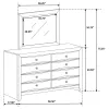 CoasterEssence 200703M Briana - 8-Drawer Dresser With Mirror - Black