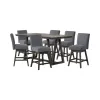 New Classic 45-4125S-DG6C New Classic 45-4125S-DG6C High Line - Counter Table & 6 Swivel Counter Chairs - Gray