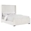 Coaster Fine Furniture 306051Q Natasha - Upholstered Queen Wingback Bed - Cream