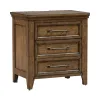 Liberty Furniture 930-BR61 Carolina Park - Nightstand With Charging Station - Amber Brown