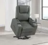 Coaster Fine Furniture 609478P Armstrong - Upholstered Power Lift Massage Recliner - Gray