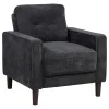 Coaster Fine Furniture 509983 Bowen II - Fabric Upholstered Track Arm Chair - Steel Gray