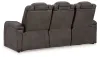 Ashley Furniture 3660215 Ashley Furniture 3660215 Fyne-Dyme - Power Reclining Sofa With Adj Headrest - Shadow
