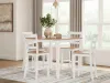 Ashley Furniture D398-223 Ashley Furniture D398-223 Gesthaven - Dining Room Counter Table Set (Set of 5) - Natural / White