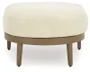 Ashley Furniture P671-814 Serene Bay - Ottoman With Cushion - Dark Brown / White