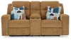 Ashley Furniture 3860594 Kanlow - Dbl Reclining Loveseat With Console - Honey