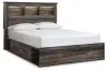 Ashley Furniture B211B18 Ashley Furniture B211B18 Drystan - Queen Bookcase Bed With 4 Side Drawers - Brown / Beige