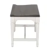 Liberty Furniture 417-C9000B Allyson Park - Wood Seat Bench - Wirebrushed White / Charcoal