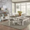 Liberty Furniture 182-CD-O6TRS Liberty Furniture 182-CD-O6TRS Brook Bay - 6 Piece Trestle Table Set - Textured White / Carbon Gray