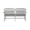 Liberty Furniture 237-C9101B River Place - Panel Back Bench - Riverstone White & Tobacco