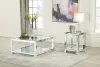 CoasterElevations 736217 Valentina - 1-Shelf Square Glass Top Side End Table - Silver