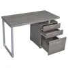 CoasterEveryday 800520 Brennan - 3-Drawer Office Computer Desk - Weathered Gray