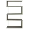 CoasterEssence 802340 Emelle - 4-Shelf Glass Panel Bookshelf - Gray Driftwood