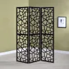 CoasterEveryday 900092 Nailan - 3-Panel Room Divider Folding Screen Open Mosaic - Black