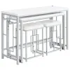 Coaster Fine Furniture 182714 Jackson - 4 Piece Multipurpose Counter Height Table Set - White
