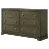 Coaster Fine Furniture 224933 Gran Park - 6-Drawer Dresser Cabinet - Dark Cocoa