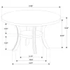 Coaster Fine Furniture 109330 Judd - Round Dining Wood Table With Shelf - Pearl White