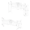 CoasterEssence 300171Q-SET Sydney - Metal Queen Open Frame Bed - Brushed Gold