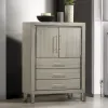 New Classic B1248-071 Lennox - Door Chest With Shoe Storage & LED Light - Gray
