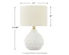 Ashley Furniture L180094 Wardmont - Ceramic Table Lamp  - White