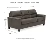 Ashley Furniture 9400238 Navi - Sofa - Smoke