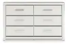Ashley Furniture PCB3381-31 Ashley Furniture PCB3381-31 Zuraleus - Six Drawer Dresser - White