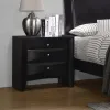 CoasterEssence 200702 Briana - 2-Drawer Nightstand - Black