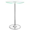 CoasterEssence 122400 Thea - Round Glass Top LED Bistro Bar Table - Chrome