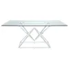 CoasterEssence 109451-S5 Beaufort - 5 Piece Rectangular Dining Set - Chrome And Gray