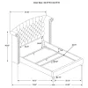 CoasterEveryday 223381Q Melody - Upholstered Queen Wingback Bed - Gray