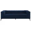 CoasterEssence 509211-S2 Chalet - 2 Piece Upholstered Tuxedo Arm Tufted Sofa Set - Blue
