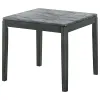CoasterEssence 753517 Mozzi - Square Faux Marble Side End Table - Gray And Black