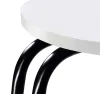 Coaster Fine Furniture 930071 Hilly - 3-Tier Round Accent Side Table - White And Black