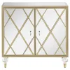 CoasterEssence 951851 Astilbe - 2-Door Mirrored Accent Cabinet - Silver And Champagne