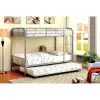 Furniture of America CM-BK1035SV Rainbow - Twin Over Twin Bunk Bed - Silver - Metal