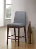 Furniture of America CM3372PC-2PK Marten - Counter Height Chair (Set of 2) - Brown Cherry / Gray