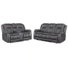 New Classic 20-2505-2NP Morello - 2 Piece Manual Sofa & Loveseat - Gray
