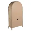 Coaster Fine Furniture 109386 Kailani - 4-Door Cane Dining Vitrine Display Cabinet - Beige Oak