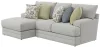Jackson Furniture Industries 2340/75/42-28 Jackson Furniture Industries 2340/75/42-28 Stockbridge - 2 Piece Sofa Chaise With Comfort Coil Seating And 6 Accent Pillows Included (Left Side Facing Chaise) - Slate