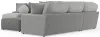 Jackson Furniture Industries 4047/73/59/30/75/28-38 Canyon - 4 Piece Sectional With Cuddler Seat Cushions, Included Accent Pillows And Cocktail Ottoman (Left Side Facing Chaise) - Platinum