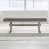 Liberty Furniture 528-C9001B Hallendale - Upholstered Dining Bench - Gravel Wash
