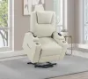 Coaster Fine Furniture 609477P Armstrong - Upholstered Power Lift Massage Recliner - Ivory