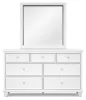 Ashley Furniture B680B1 Fortman - Dresser And Mirror - White