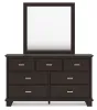 Ashley Furniture B441B1 Covetown - Dresser And Mirror - Dark Brown