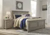 Ashley Furniture B733/31/36/58/56/97/92(2) Ashley Furniture B733/31/36/58/56/97/92(2) Lettner - 7 Pc. - Dresser, Mirror, King Panel Bed, 2 Nightstands - Light Gray